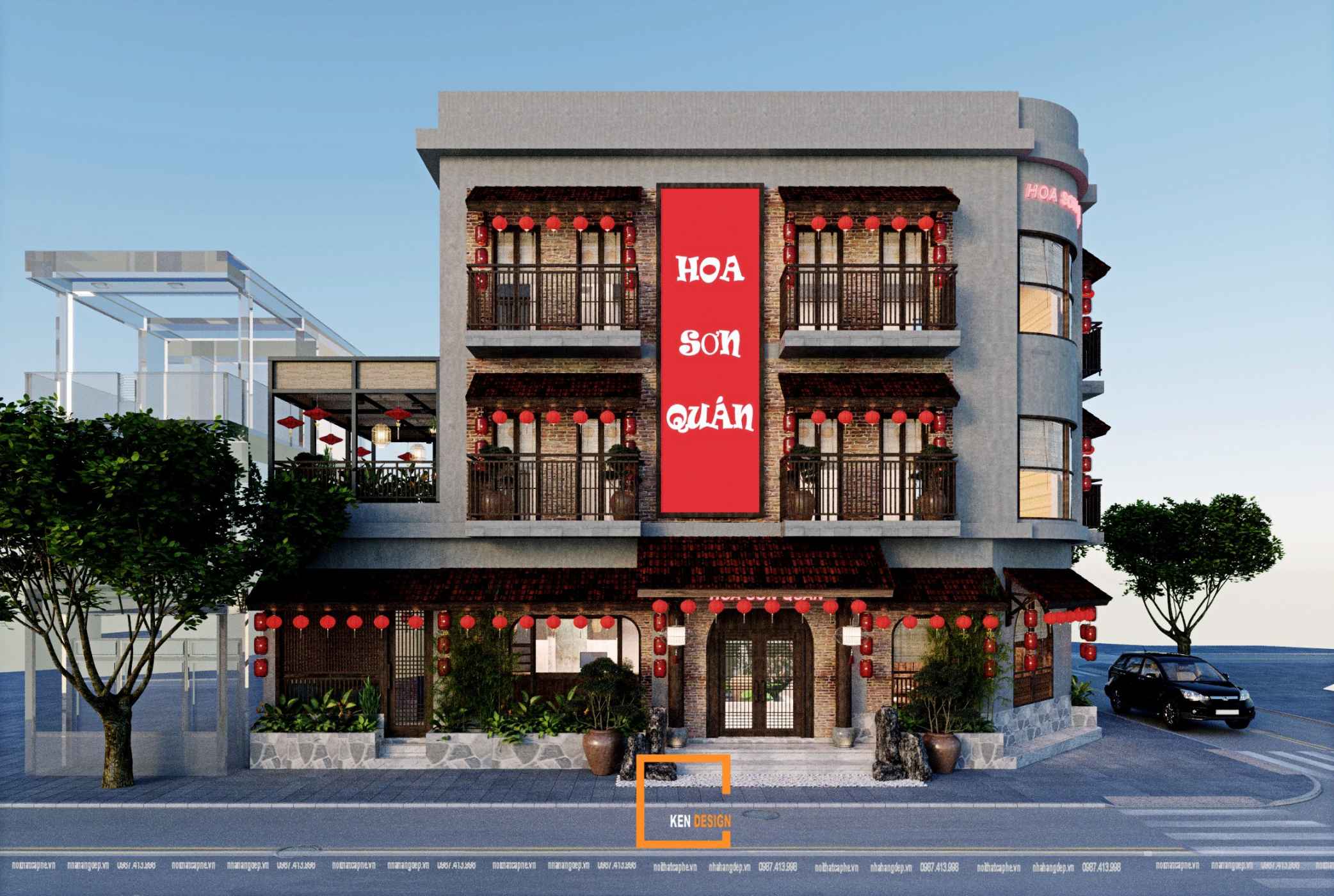 Dự án Thiết kế ​Nhà hàng Hoa Sơn Quán tại Bắc Ninh
