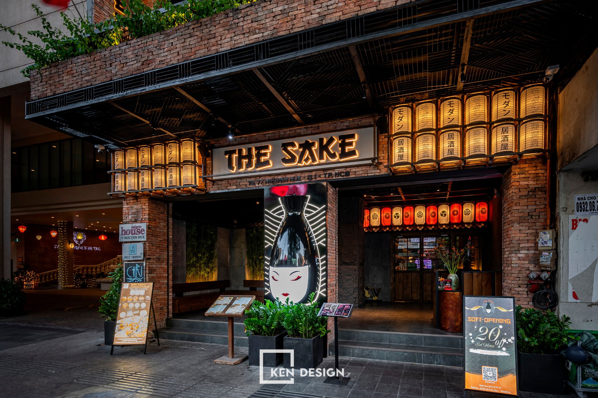 Thi công nhà hàng The Sake - Khám phá không gian Nhật Bản ấn tượng