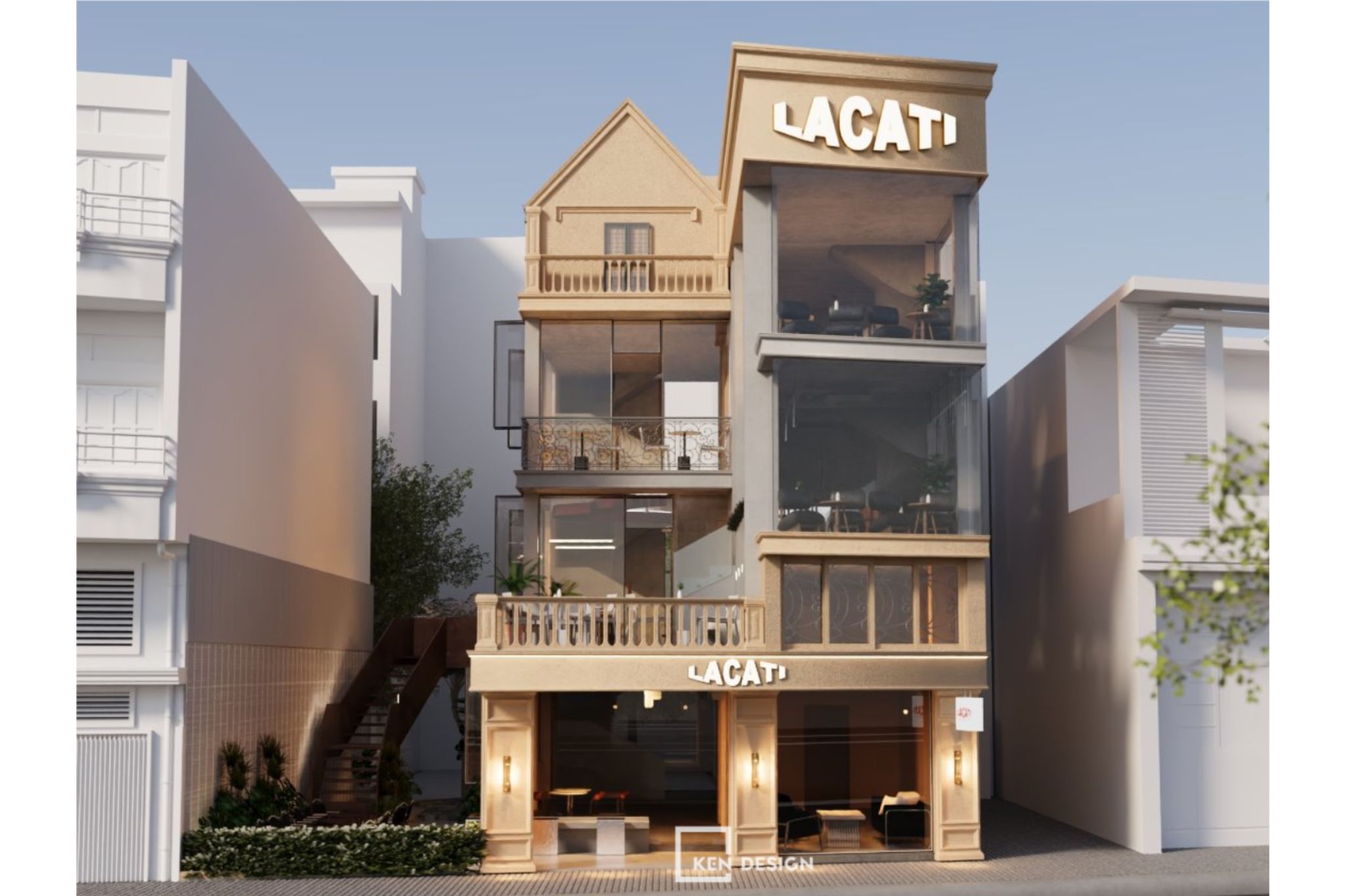 Khám phá thiết kế quán cafe Lacati Cafe Nguyễn Đình Thi