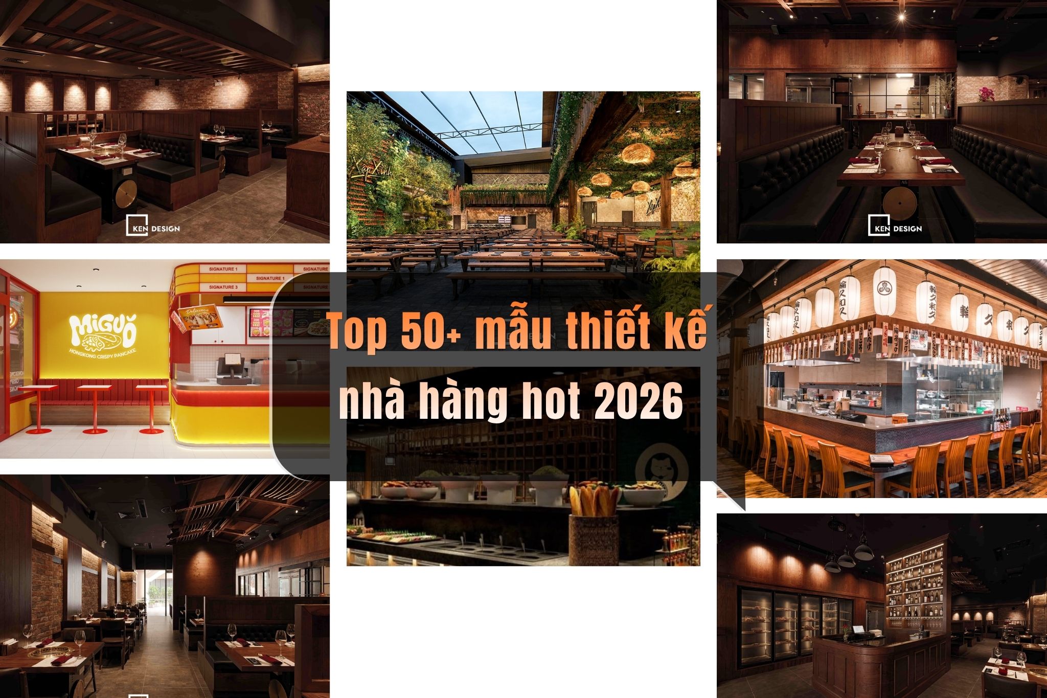 Những mẫu thiết kế nhà hàng 2026 truyền cảm hứng sáng tạo