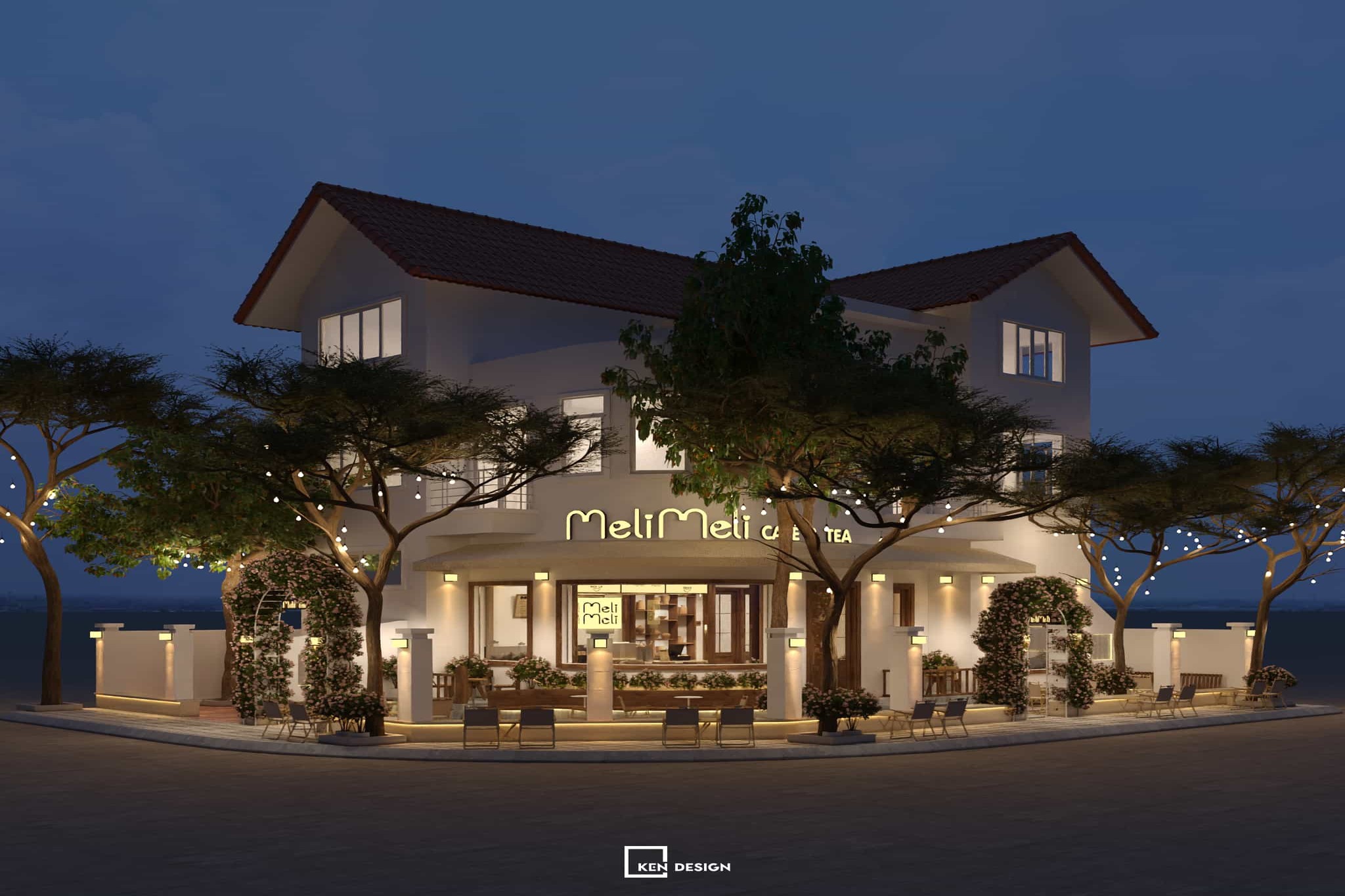 Mẫu thiết kế quán cafe 2 mặt tiền: Bí quyết để góc phố không còn “đắt mà vắng”