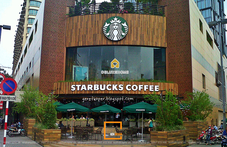thiết kế cửa hàng Starbucks