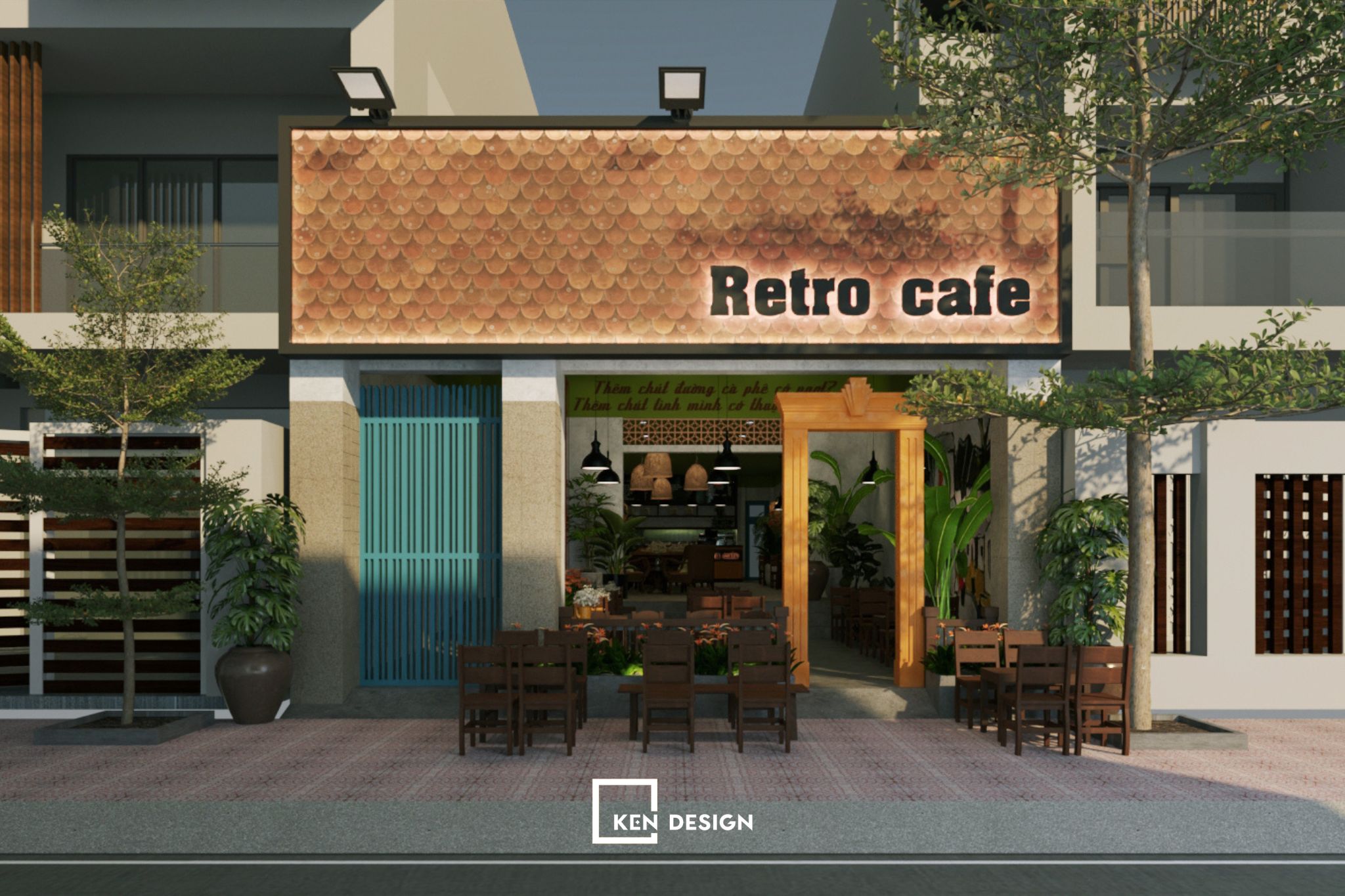 Thiết kế quán Retro cafe
