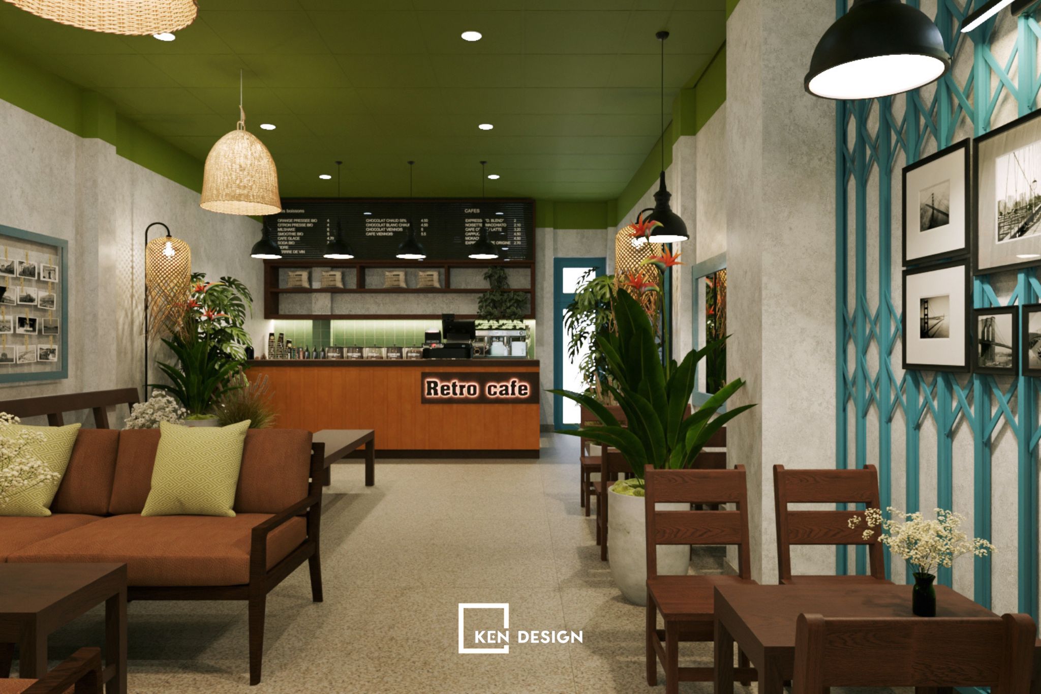 Thiết kế quán Retro cafe