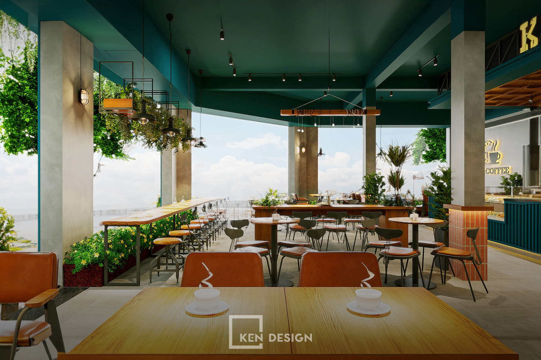 Thiết kế quán cafe K&T Quy Nhơn -Bình Định