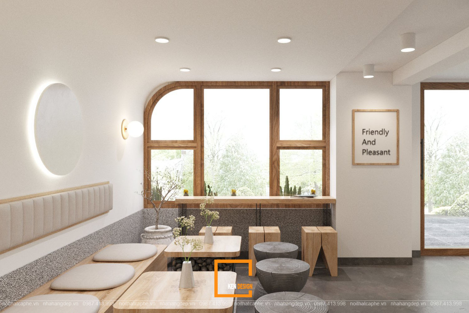mẫu thiết kế quán cafe nhỏ xinh