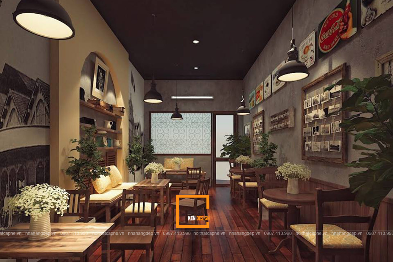 Mẫu thiết kế quán cafe nhỏ xinh
