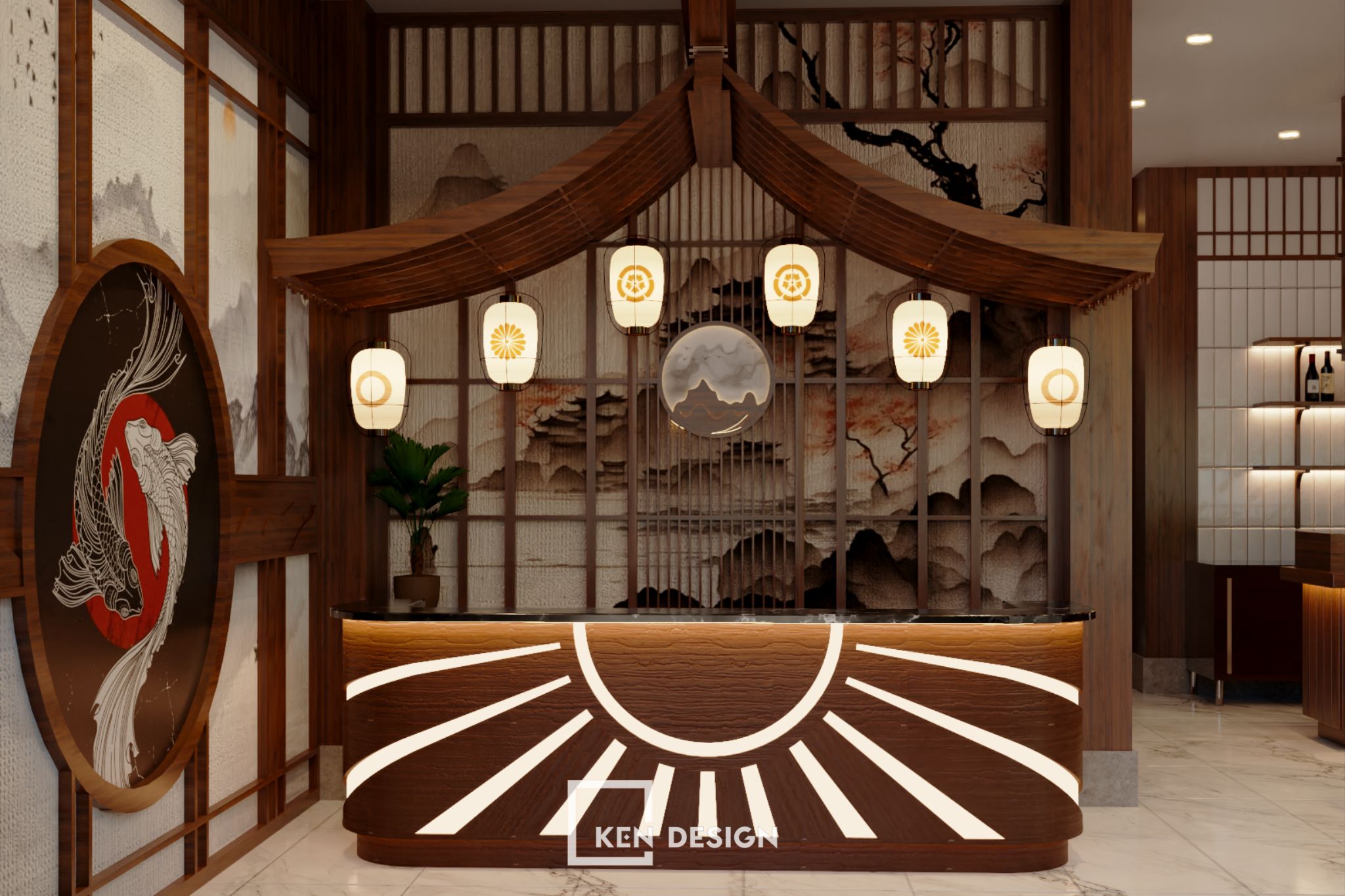 Thiết kế nhà hàng lẩu nấm Okita