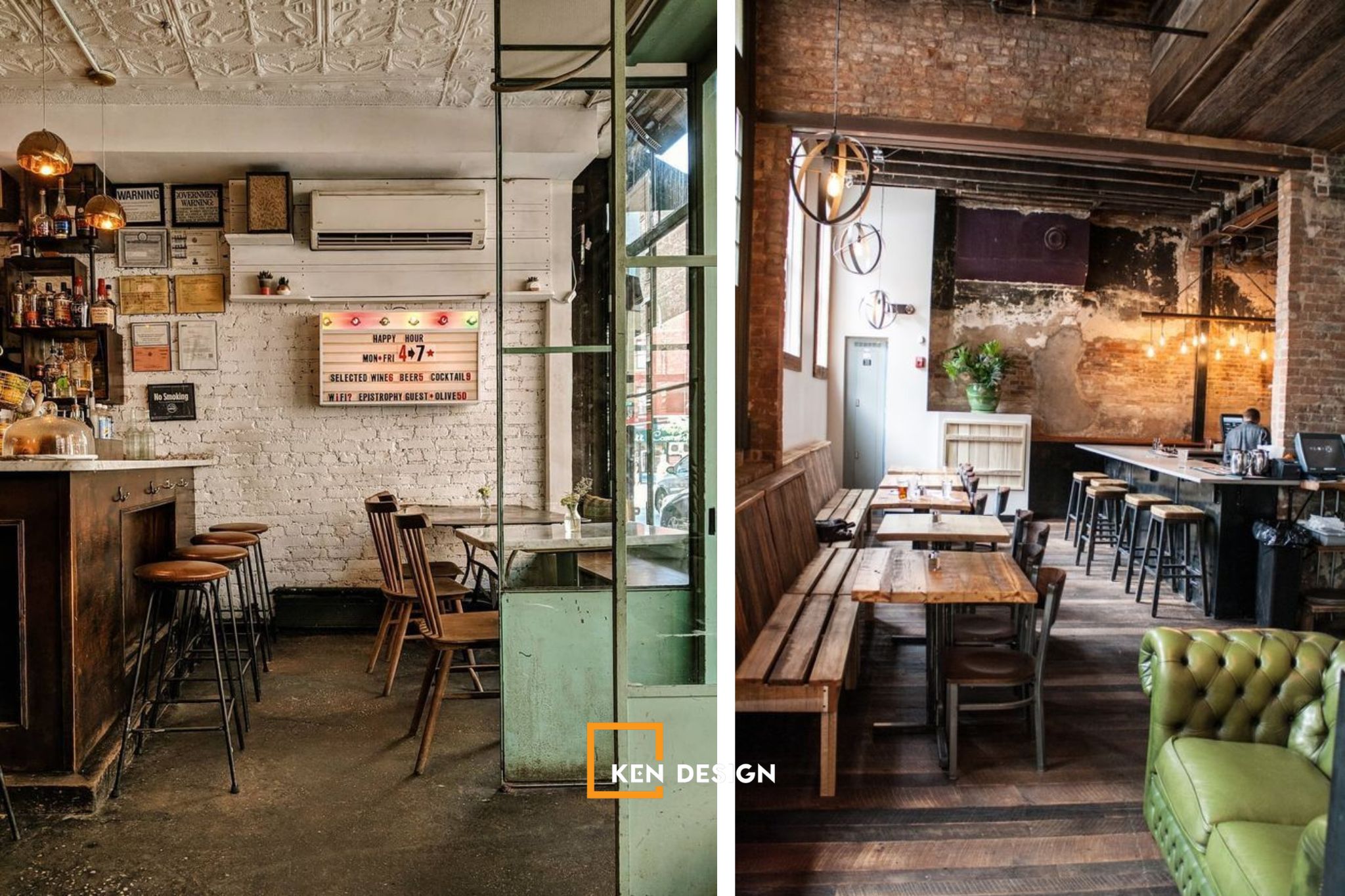 Phong cách rustic cho quán cafe diện tích nhỏ