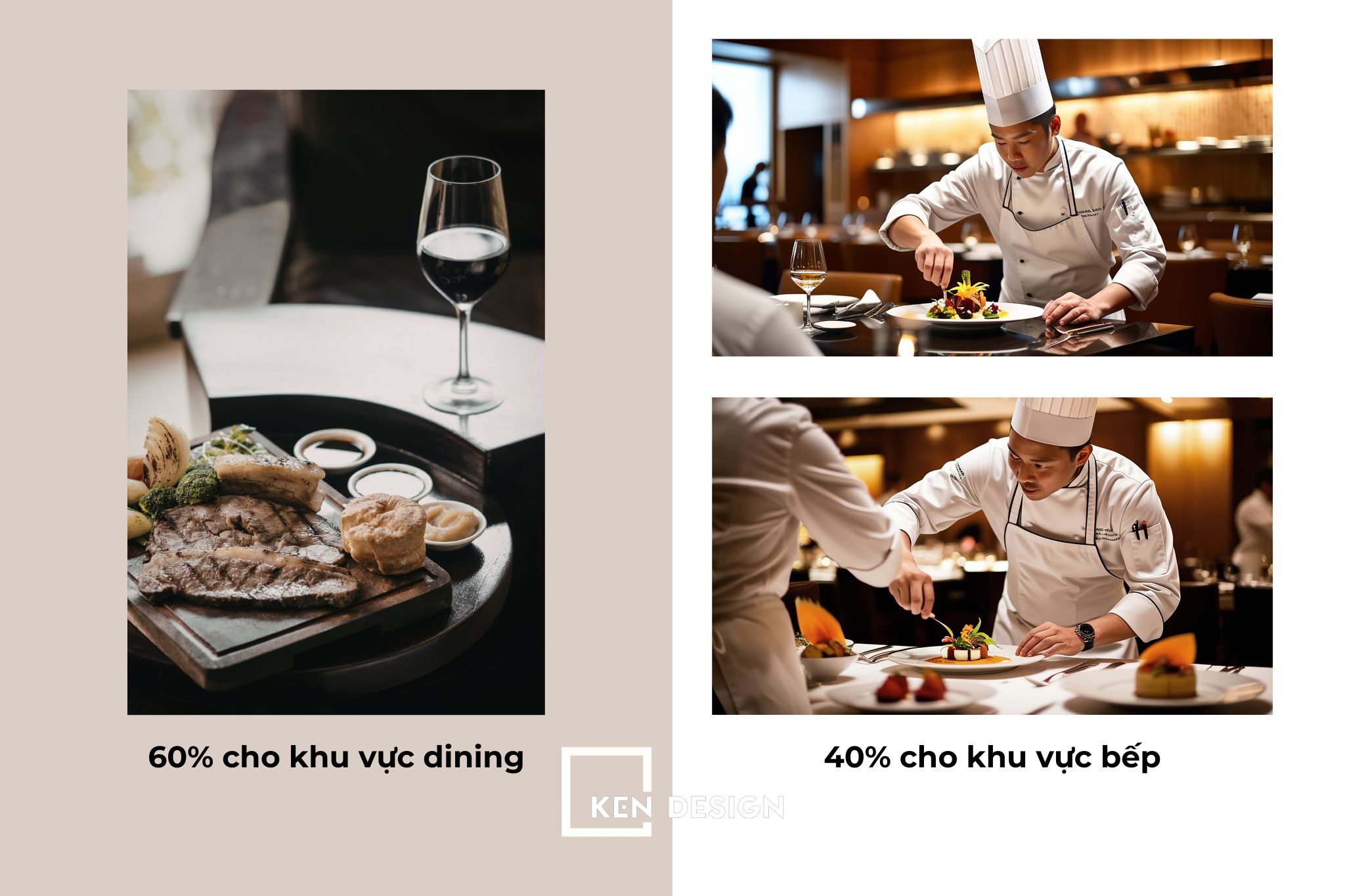 Bố trí nội thất nhà hàng châu Âu chuẩn 5 sao sang trọng